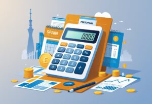 Calculadora de préstamos personales mostrando cuota mensual en euros